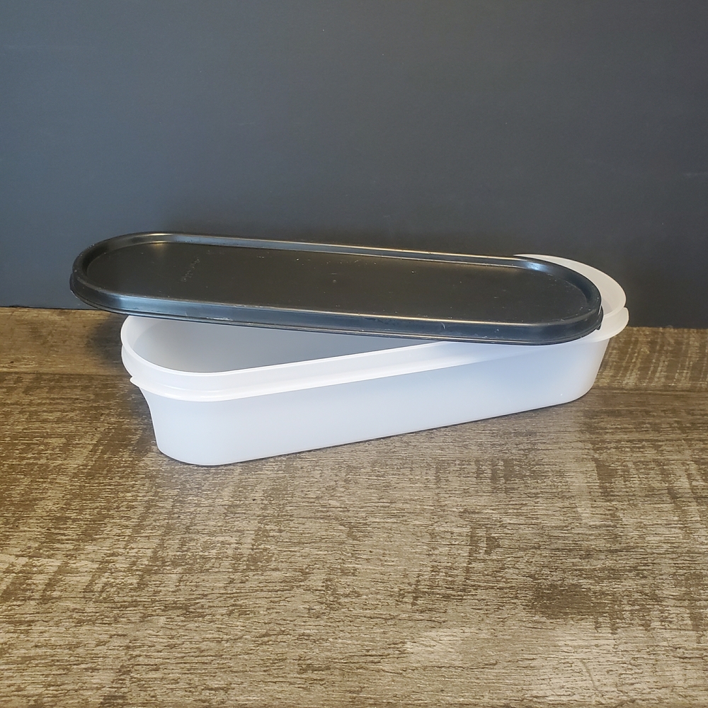 Tupperware Black Lid Modular Oval Food Storage Container